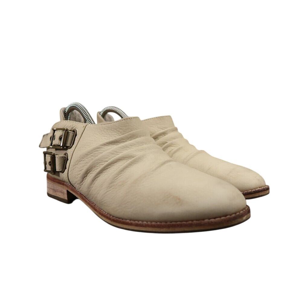 Caterpillar Shoes Womens 6.5 Bootie Leather Slip On Buckle Straps Slouch Classic